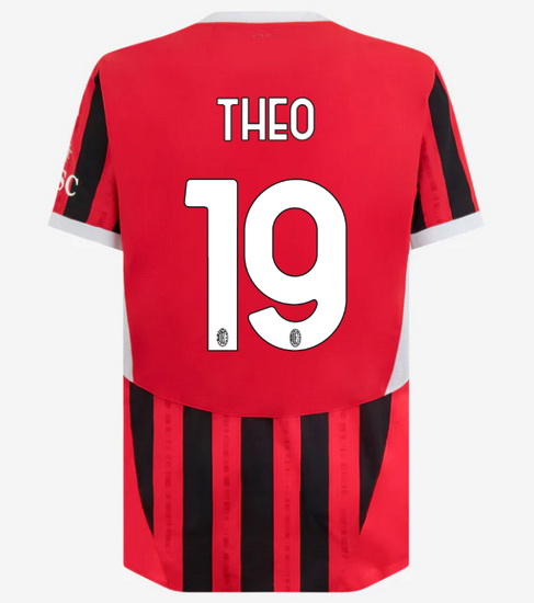 2024/25 Theo Hernandez #19 Home Men's Soccer Jersey