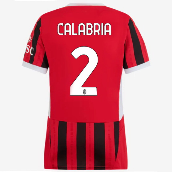 2024/25 Davide Calabria #2 Home Women's Soccer Jersey