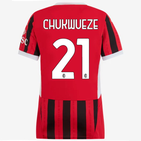 2024/25 Samuel Chukwueze #21 Home Women's Soccer Jersey