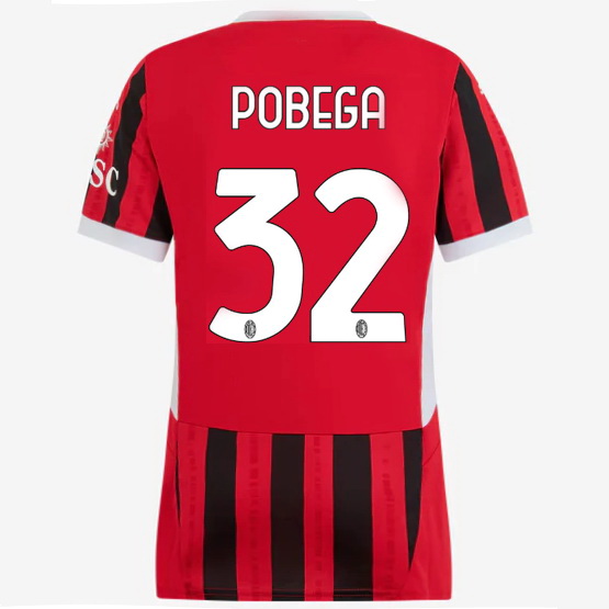 2024/25 Tommaso Pobega #32 Home Women's Soccer Jersey
