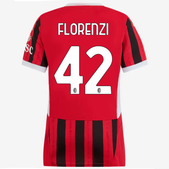 2024/25 Alessandro Florenzi #42 Home Women's Soccer Jersey