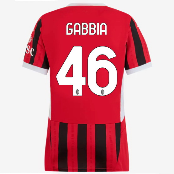 2024/25 Matteo Gabbia #46 Home Women's Soccer Jersey
