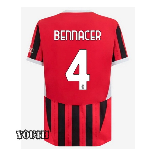 2024/25 Ismael Bennacer #4 Home Youth Soccer Jersey