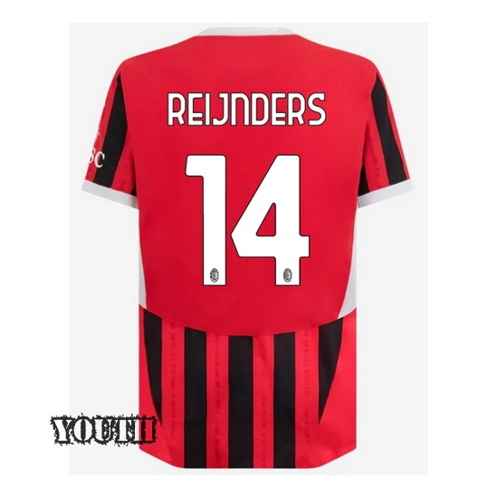 2024/25 Tijjani Reijnders #14 Home Youth Soccer Jersey