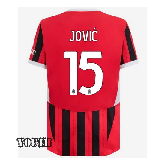 2024/25 Luka Jovic #15 Home Youth Soccer Jersey