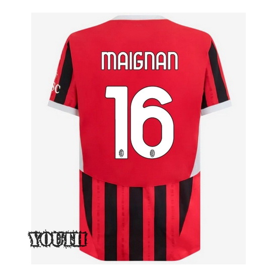 2024/25 Mike Maignan #16 Home Youth Soccer Jersey