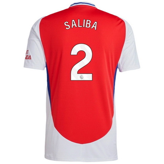 2024/25 William Saliba Shirt Home Men's Soccer Jersey
