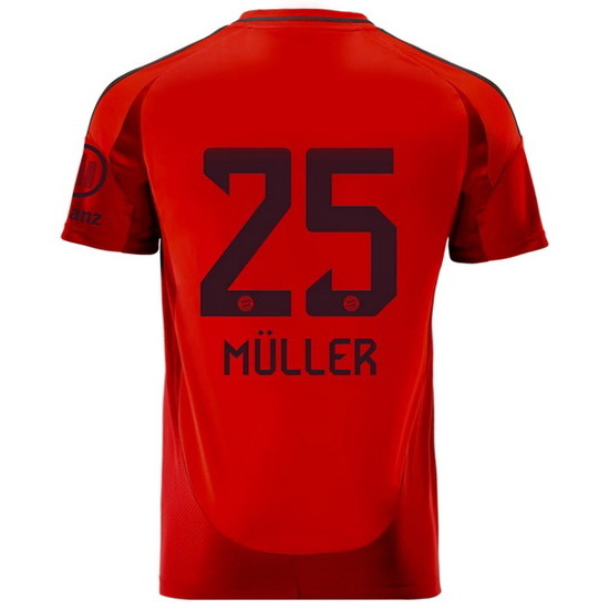 24/25 Thomas Muller Shirt Home Men's Soccer Jersey