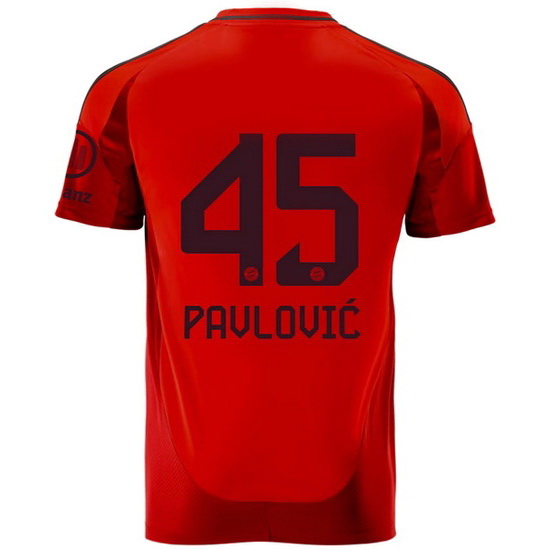 24/25 Aleksandar Pavlovic Shirt Home Men's Soccer Jersey
