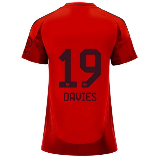 2024/25 Alphonso Davies Shirt Home Women's Soccer Jersey