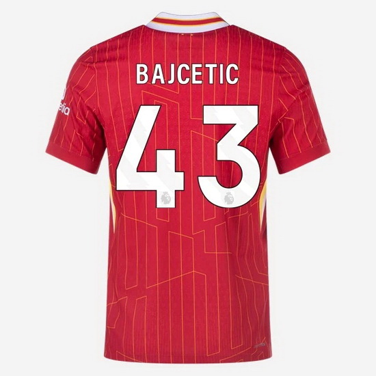 2024/25 Stefan Bajcetic #43 Home Men's Soccer Jersey