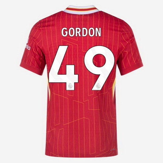 2024/25 Kaide Gordon #49 Home Men's Soccer Jersey