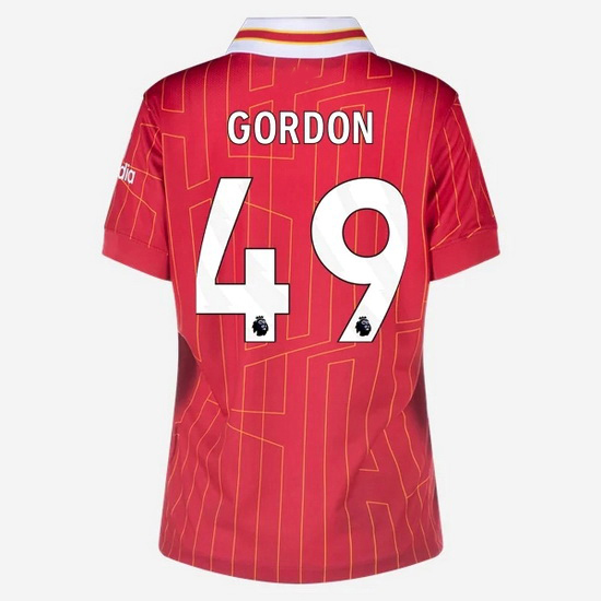 2024/25 Kaide Gordon #49 Home Women's Soccer Jersey