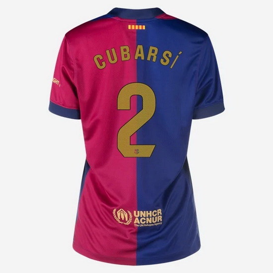 2024/25 Pau Cubarsi #2 Home Women's Soccer Jersey