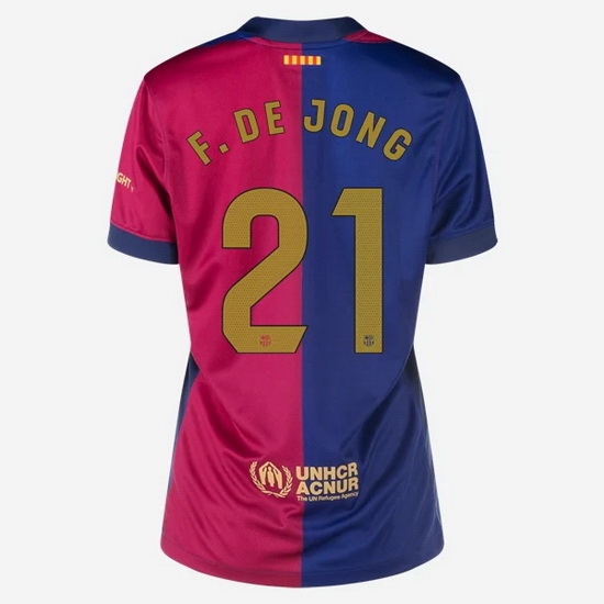 2024/25 Frenkie de Jong #21 Home Women's Soccer Jersey