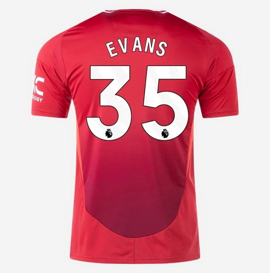 2024/2025 Jonny Evans #35 Home Men's Soccer Jersey