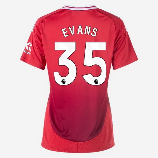 2024/2025 Jonny Evans #35 Home Women's Soccer Jersey