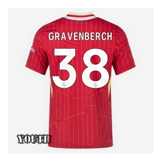 2024/2025 Ryan Gravenberch #38 Home Youth Soccer Jersey