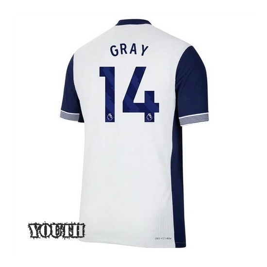 24/25 Archie Gray #14 Home Youth Soccer Jersey