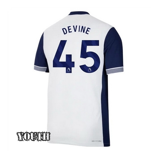 24/25 Alfie Devine #45 Home Youth Soccer Jersey