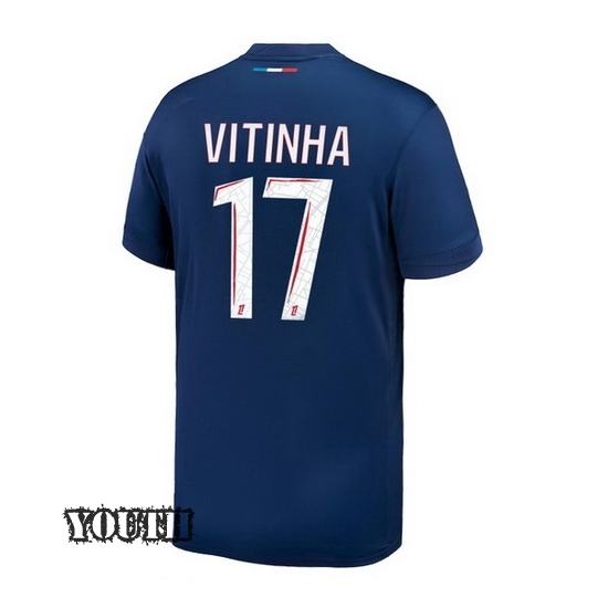 24/25 Vitinha #17 Home Youth Soccer Jersey