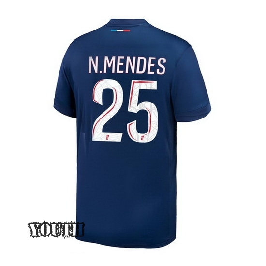 24/25 Nuno Mendes #25 Home Youth Soccer Jersey