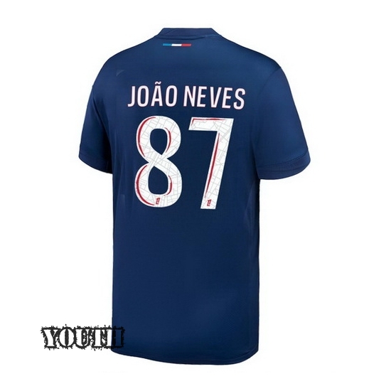 24/25 Joao Neves #87 Home Youth Soccer Jersey
