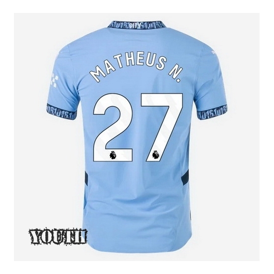 24/25 Matheus Nunes #27 Home Youth Soccer Jersey