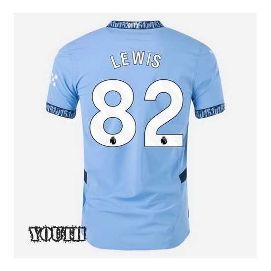 24/25 Rico Lewis #82 Home Youth Soccer Jersey