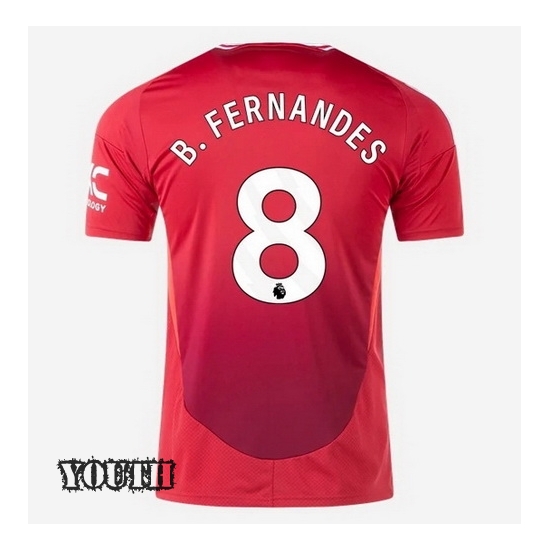 24/25 Bruno Fernandes #8 Home Youth Soccer Jersey