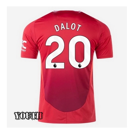 24/25 Diogo Dalot #20 Home Youth Soccer Jersey
