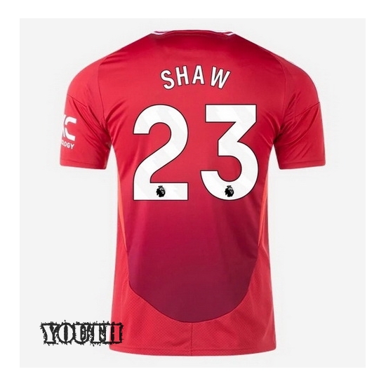24/25 Luke Shaw #23 Home Youth Soccer Jersey
