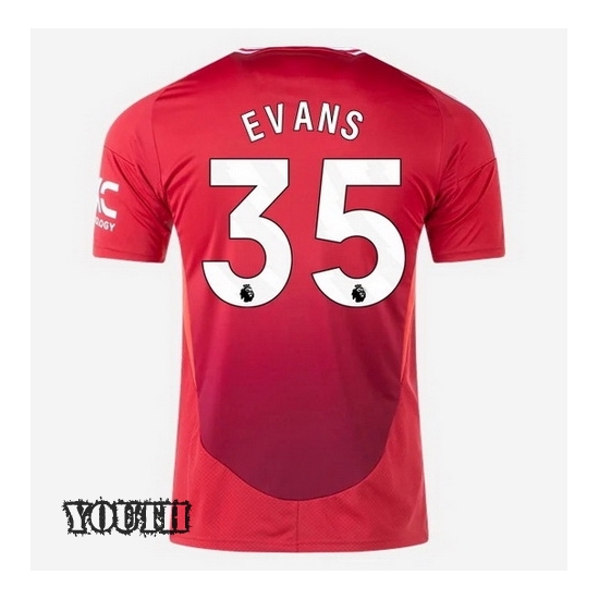 24/25 Jonny Evans #35 Home Youth Soccer Jersey