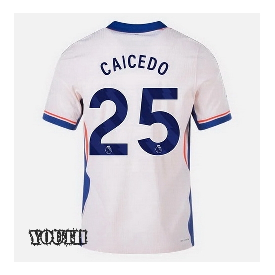 24/25 Moises Caicedo #25 Away Youth Soccer Jersey