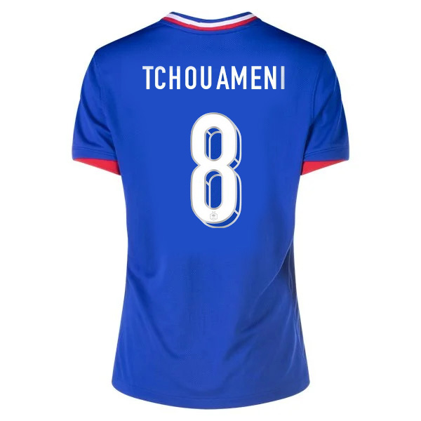 2024 France Aurelien Tchouameni Home Women's Soccer Jersey