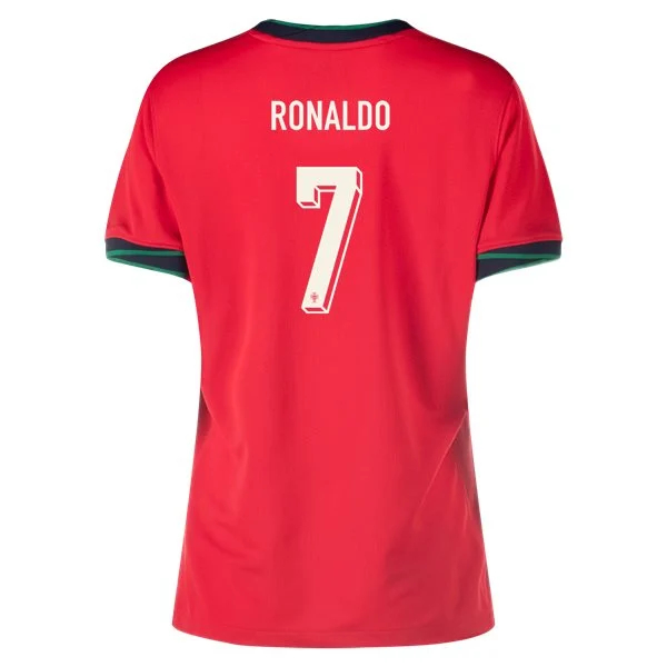 2024 Portugal Cristiano Ronaldo Home Women's Soccer Jersey