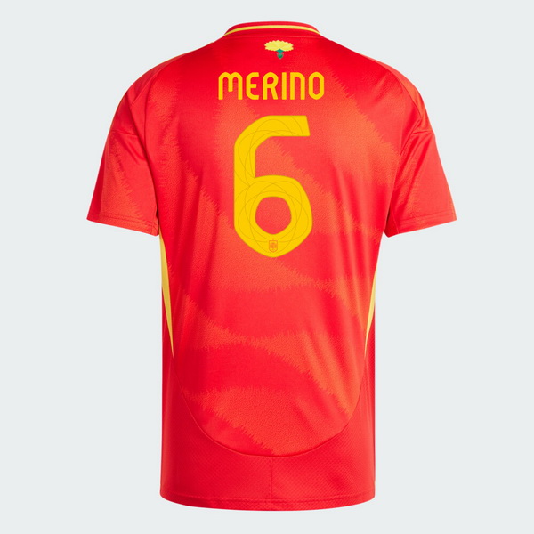 2024 Spain Mikel Merino Home Men's Soccer Jersey