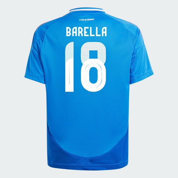 2024 Italy Nicolo Barella Home Men's Soccer Jersey