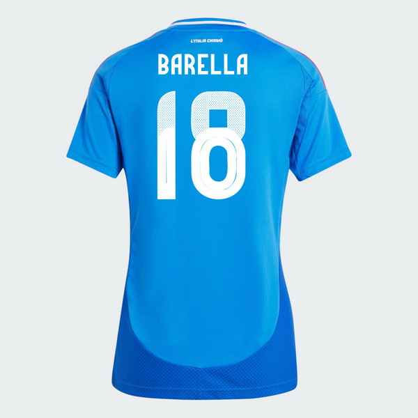 2024 Italy Nicolo Barella Home Women's Soccer Jersey
