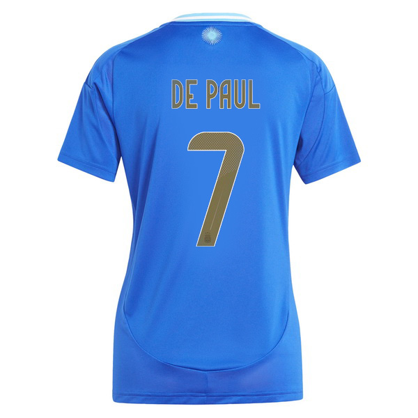 2024 Argentina Rodrigo de Paul Away Women's Soccer Jersey