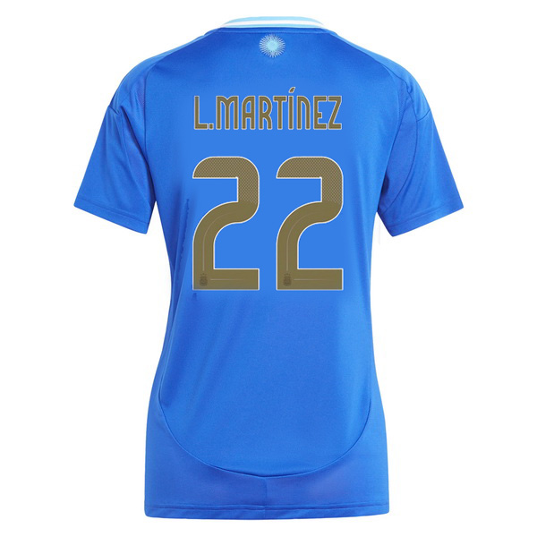 2024 Argentina Lautaro Martinez Away Women's Soccer Jersey