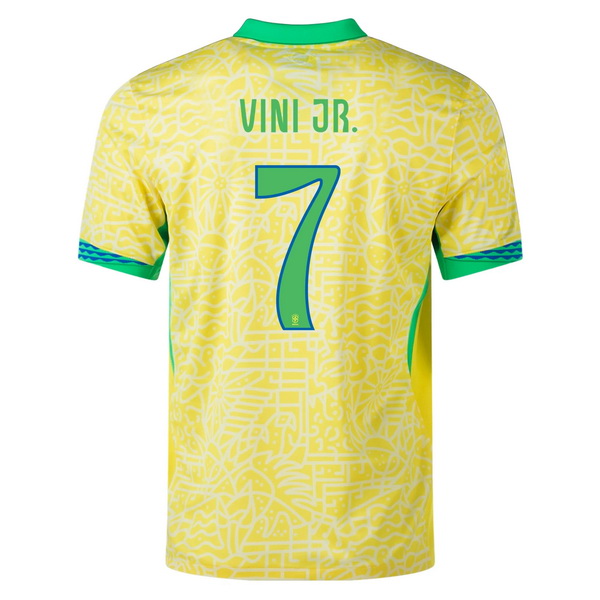 2024 Brazil Vinicius Junior Home Men's Soccer Jersey
