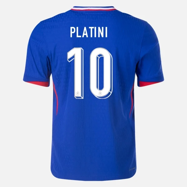 2024 France Michel Platini Home Men's Soccer Jersey