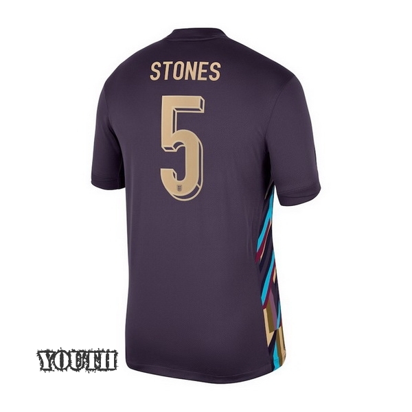 2024 England John Stones Away Youth Soccer Jersey