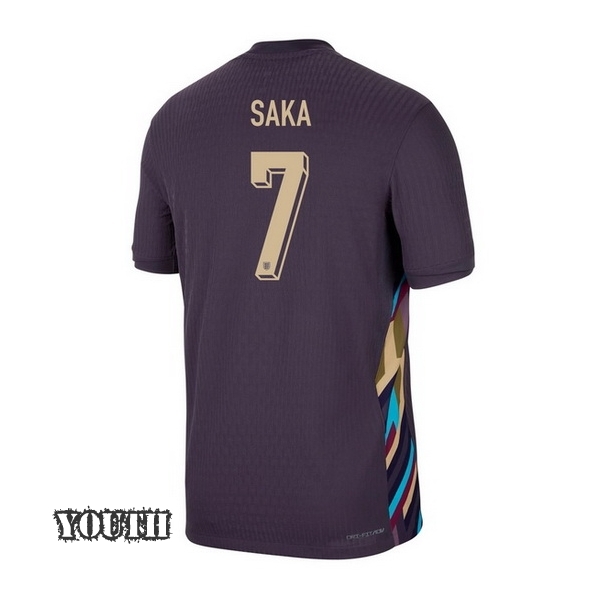 2024 England Bukayo Saka Away Youth Soccer Jersey