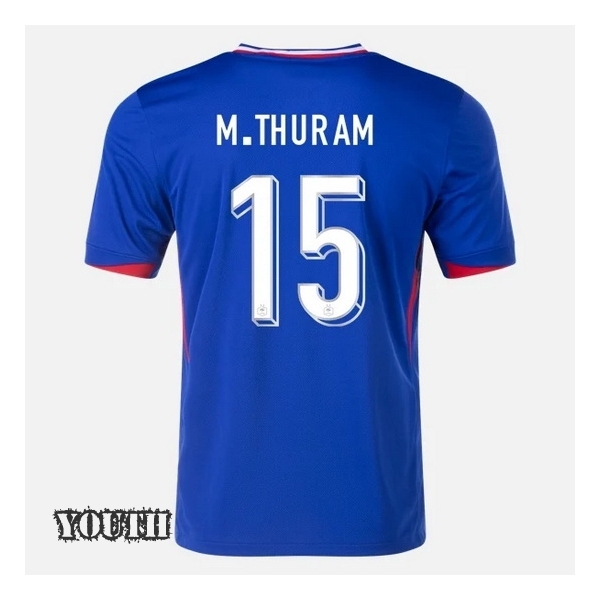 2024 France Marcus Thuram Home Youth Soccer Jersey
