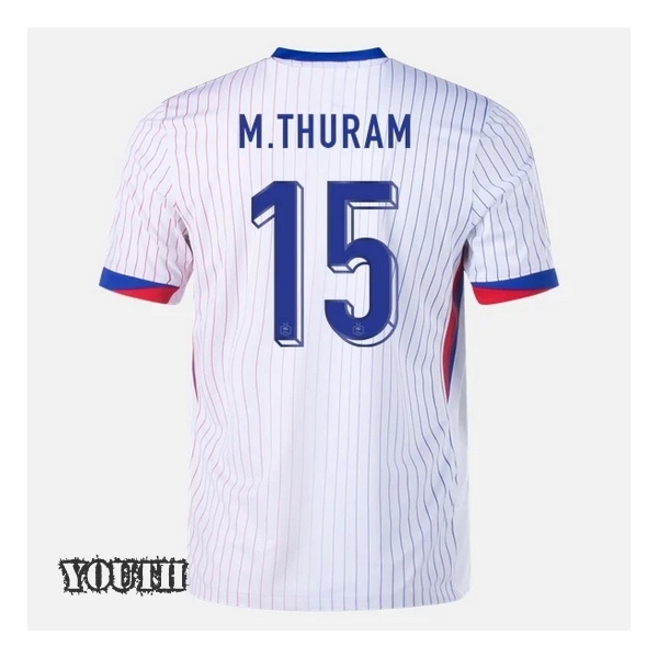 2024 France Marcus Thuram Away Youth Soccer Jersey