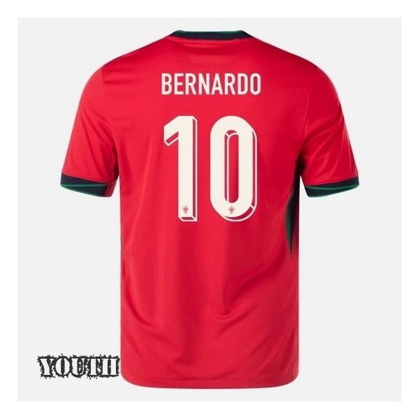 2024 Portugal Bernardo Silva Home Youth Soccer Jersey