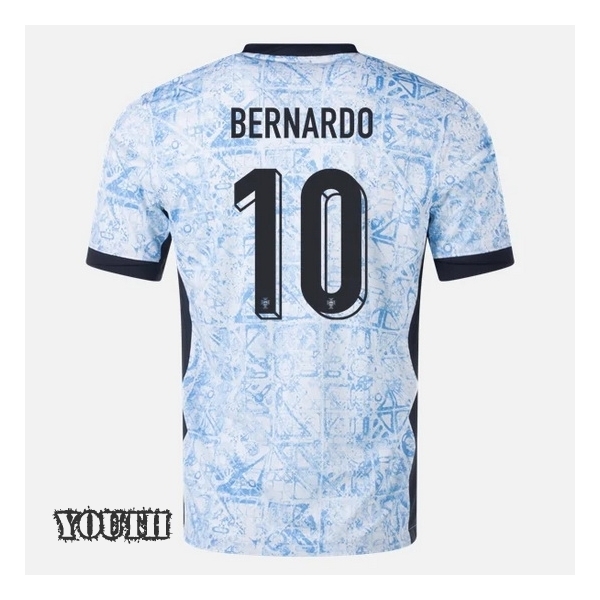 2024 Portugal Bernardo Silva Away Youth Soccer Jersey