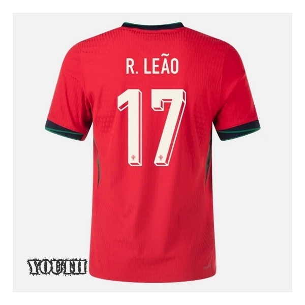 2024 Portugal Rafael Leao Home Youth Soccer Jersey